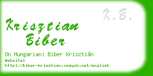 krisztian biber business card