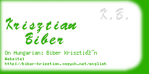 krisztian biber business card